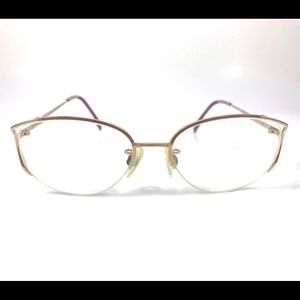 Vintage TURA Japan purple & gold metal glasses